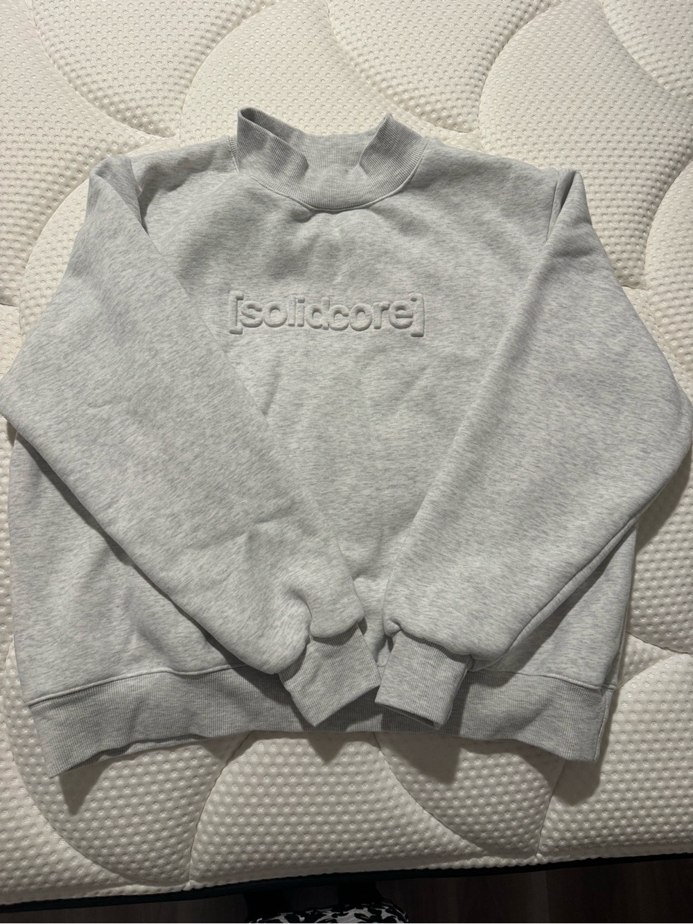 [solidcore] gray mock neck sweatshirt